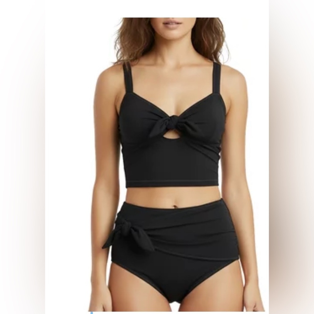 Tahari Keyhole High Waisted Bikini
